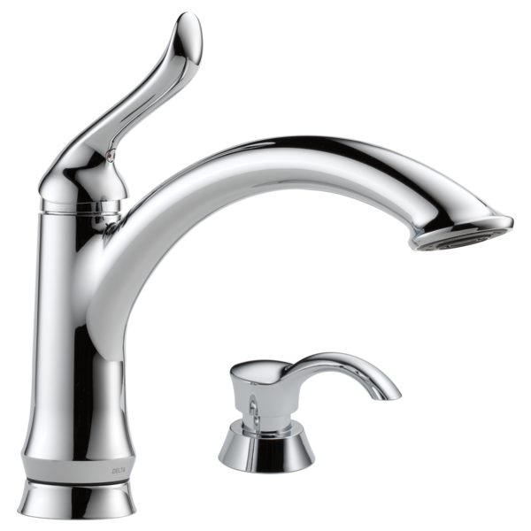 Delta Linden 1353 Single Handle Kitchen Faucet, chrome - view 2