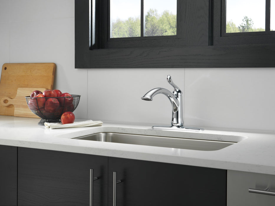 Delta Linden 1353 Single Handle Kitchen Faucet, chrome - view 4