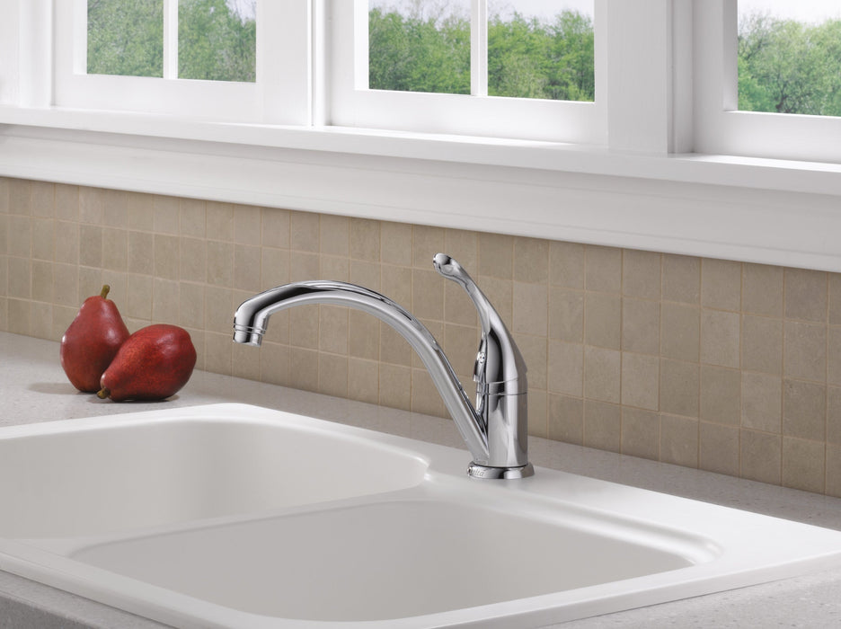 Delta Collins 141 Single Handle Kitchen Faucet, chrome - view 2