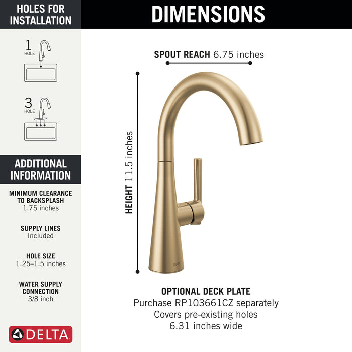 Delta 14882LF Single Handle Bar Prep Faucet