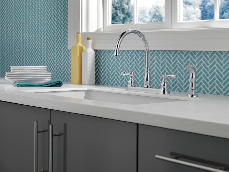 Delta Windemere 21996LF Two Handle Kitchen Faucet, chrome - view 3