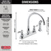 Delta Windemere 21996LF Two Handle Kitchen Faucet, chrome - view 4