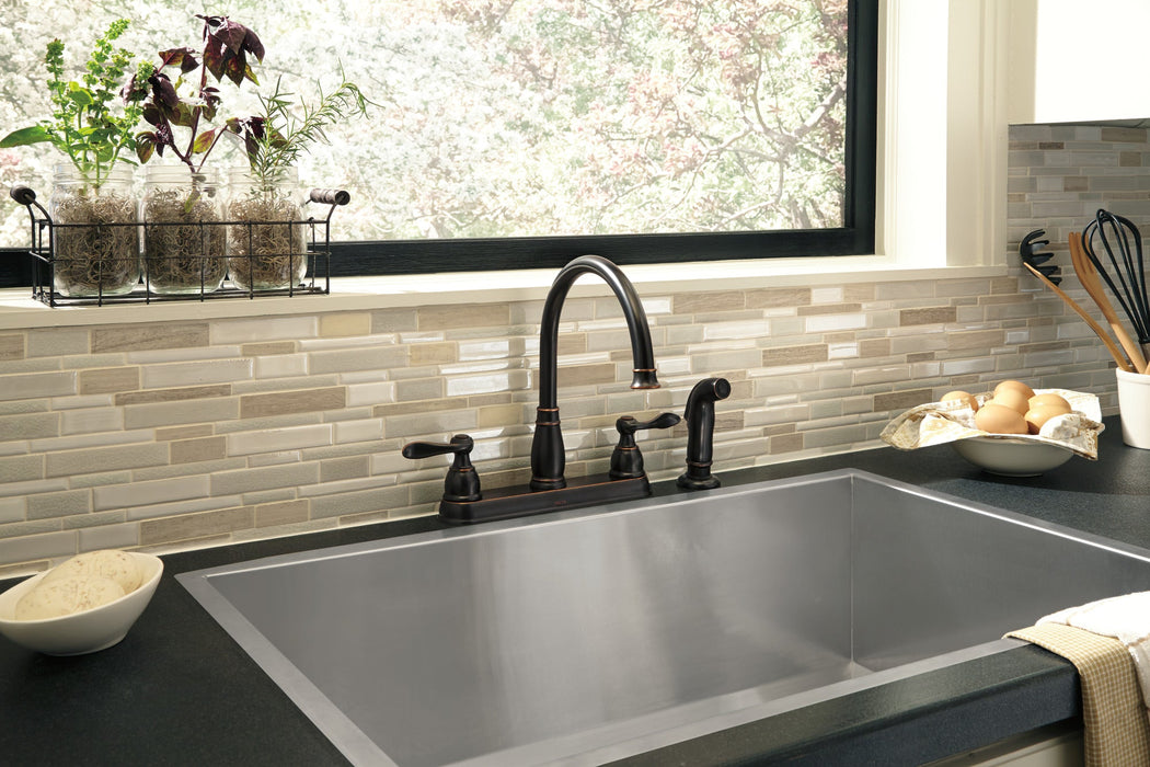 Delta Windemere 21996LF Two Handle Kitchen Faucet, oil bronze - view 3