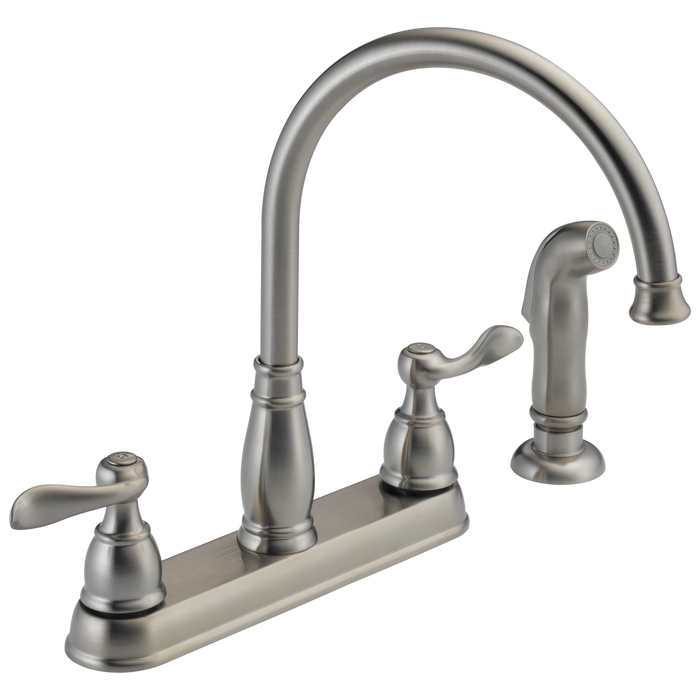 Delta Windemere 21996LF Two Handle Kitchen Faucet, stainless