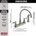 Delta Windemere 21996LF Two Handle Kitchen Faucet, stainless - view 4