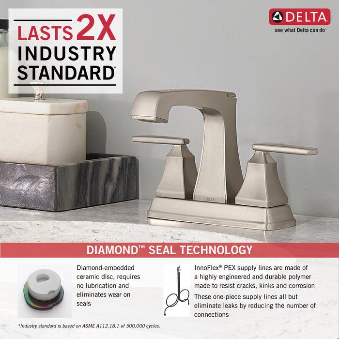 Delta Ashlyn 2564 Two Handle Centerset Bathroom Faucet, stainless - view 4