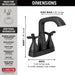 Delta Stryke 257766 Centerset Faucet, matte black - view 4