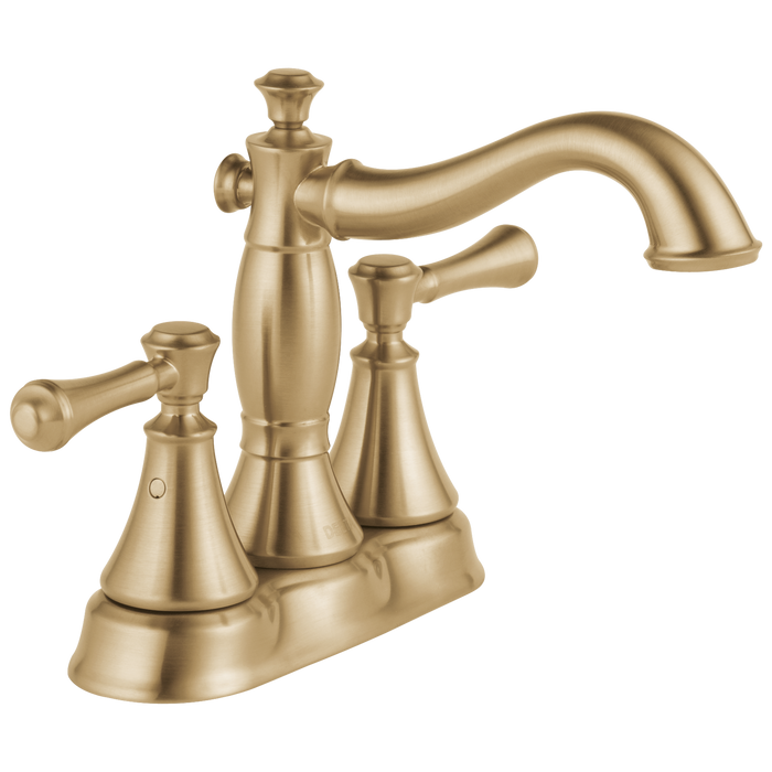 Delta Cassidy 2597LF Two Handle Centerset Bathroom Faucet - Metal Pop-Up, champagne bronze