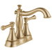 Delta Cassidy 2597LF Two Handle Centerset Bathroom Faucet - Metal Pop-Up, champagne bronze