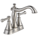 Delta Cassidy 2597LF Two Handle Centerset Bathroom Faucet - Metal Pop-Up, stainless