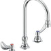Commercial 27T2 27T2934 Two Handle 8 In Below Deck-Mount Faucet and Gooseneck Spout