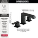 Delta Ara 3567 Two Handle Widespread Bathroom Faucet, matte black - view 5