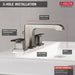 Delta Ara 3567 Two Handle Widespread Bathroom Faucet, stainless - view 3