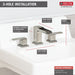 Delta Ara 3568LF Two Handle Widespread Channel Bathroom Faucet, chrome - view 5
