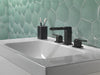 Delta Ara 3568LF Two Handle Widespread Channel Bathroom Faucet, matte black - view 3