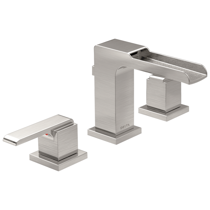 Delta Ara 3568LF Two Handle Widespread Channel Bathroom Faucet, stainless