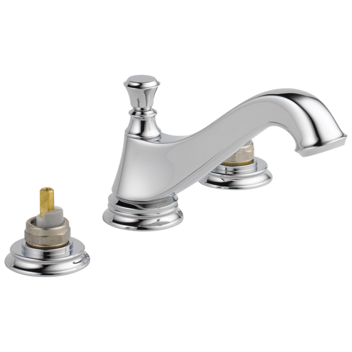 Delta Cassidy 3595LF Two Handle Widespread Bathroom Faucet - Low Arc Spout - Less Handles