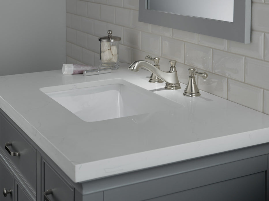 Delta Cassidy 3595LF Two Handle Widespread Bathroom Faucet - Low Arc Spout - Less Handles