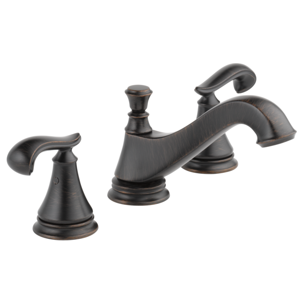 Delta Cassidy 3595LF Two Handle Widespread Bathroom Faucet - Low Arc Spout - Less Handles