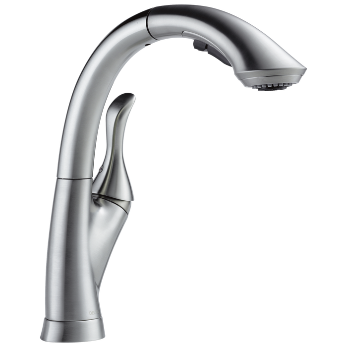 Delta Linden 4153 Single Handle Pull-Out Kitchen Faucet, arctic stainless
