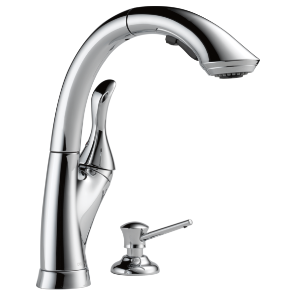 Delta Linden 4153 Single Handle Pull-Out Kitchen Faucet, chrome - view 2