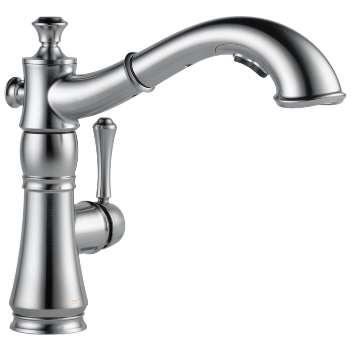 Delta Cassidy 4197 Single Handle Pull-Out Kitchen Faucet, arctic stainless