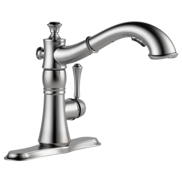 Delta Cassidy 4197 Single Handle Pull-Out Kitchen Faucet, arctic stainless - view 2