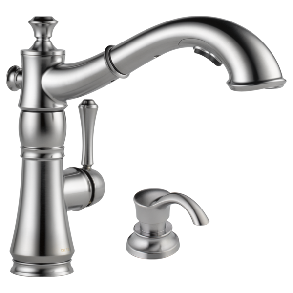 Delta Cassidy 4197 Single Handle Pull-Out Kitchen Faucet, arctic stainless - view 3