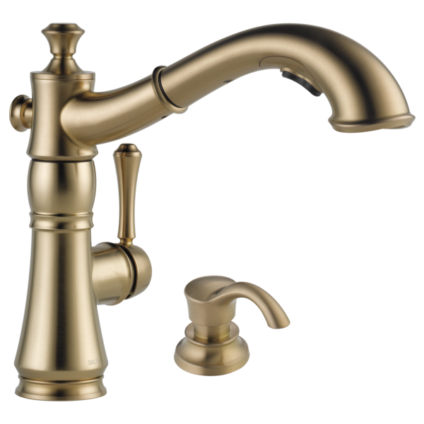Delta Cassidy 4197 Single Handle Pull-Out Kitchen Faucet, champagne bronze - view 3