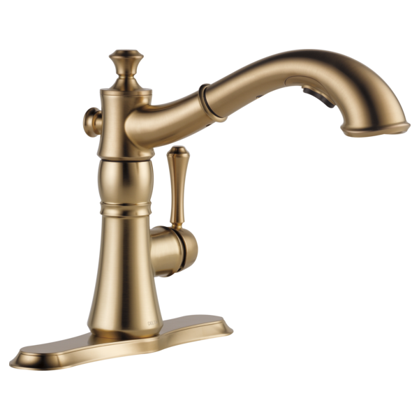 Delta Cassidy 4197 Single Handle Pull-Out Kitchen Faucet, champagne bronze - view 4