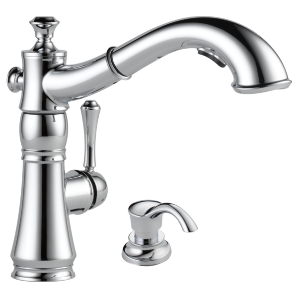 Delta Cassidy 4197 Single Handle Pull-Out Kitchen Faucet, chrome - view 3