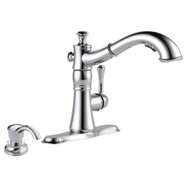 Delta Cassidy 4197 Single Handle Pull-Out Kitchen Faucet, chrome - view 4