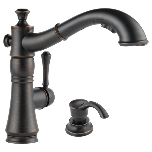 Delta Cassidy 4197 Single Handle Pull-Out Kitchen Faucet, venetian bronze - view 3