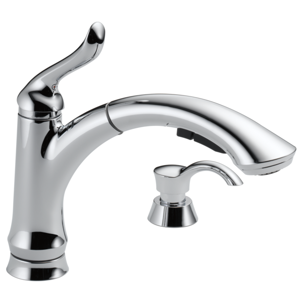 Delta Linden 4353 Single Handle Pull-Out Kitchen Faucet, chrome - view 2