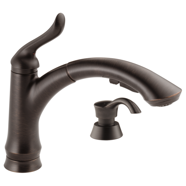 Delta Linden 4353 Single Handle Pull-Out Kitchen Faucet, venetian bronze - view 2