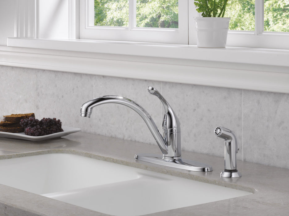 Delta Collins 440 Single Handle Kitchen Faucet with Spray