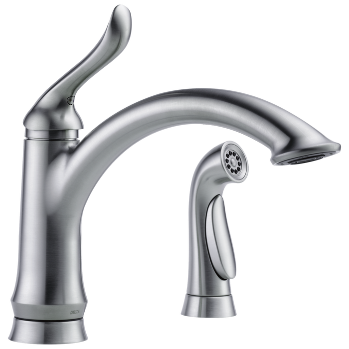 Delta Linden 4453 Single Handle Kitchen Faucet with Spray