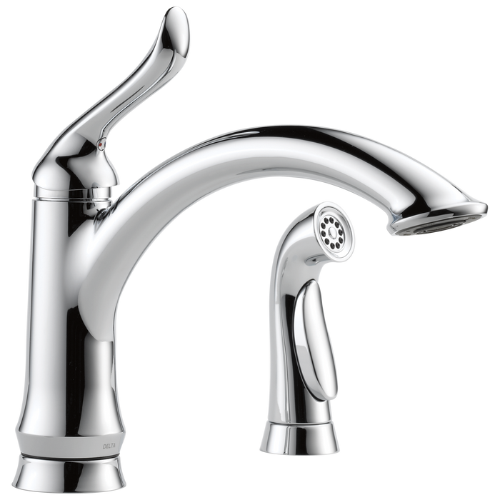 Delta Linden 4453 Single Handle Kitchen Faucet with Spray