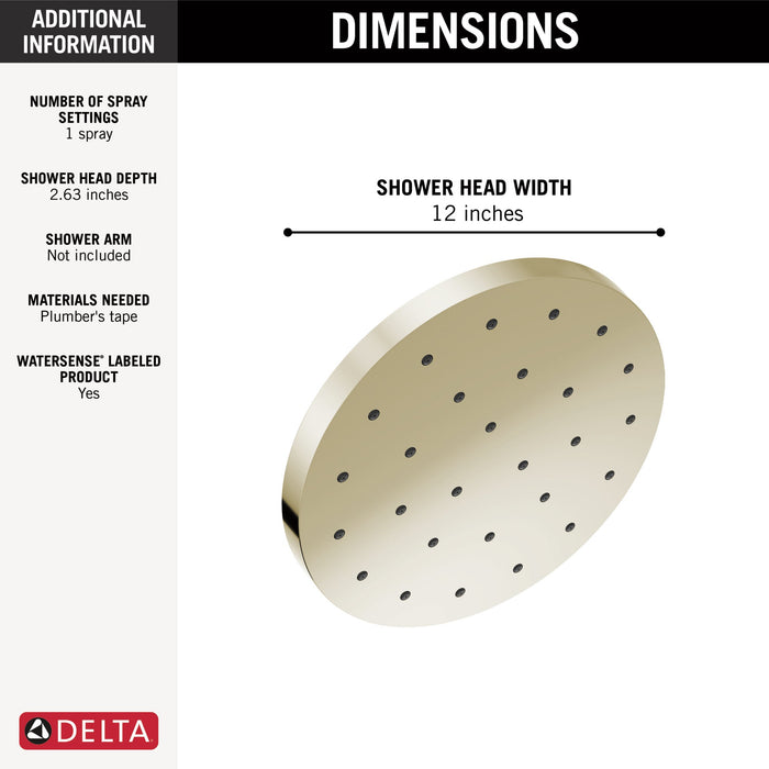 Delta Universal Showering Components 52160 H2Okinetic Single-Setting Shower Head with Ultrasoak