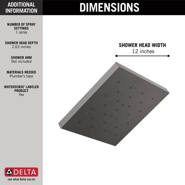 Delta Universal Showering Components 52161 H2Okinetic Single-Setting Shower Head with Ultrasoak