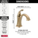 Delta Dryden 551 Single Handle Bathroom Faucet, champagne bronze - view 3