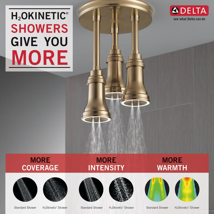 Delta Universal Showering Components 57190 H2OKINETIC Pendant Raincan Shower Head with LED Light