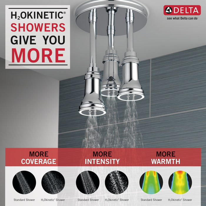 Delta Universal Showering Components 57190 H2OKINETIC Pendant Raincan Shower Head with LED Light