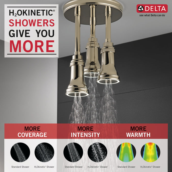 Delta Universal Showering Components 57190 H2OKINETIC Pendant Raincan Shower Head with LED Light