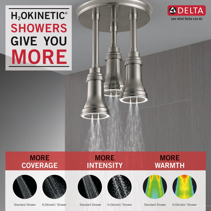 Delta Universal Showering Components 57190 H2OKINETIC Pendant Raincan Shower Head with LED Light