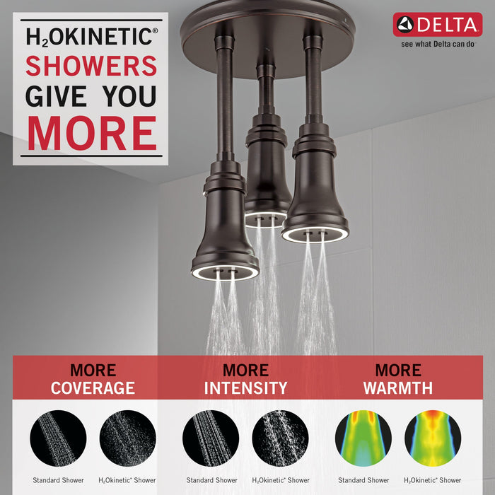 Delta Universal Showering Components 57190 H2OKINETIC Pendant Raincan Shower Head with LED Light