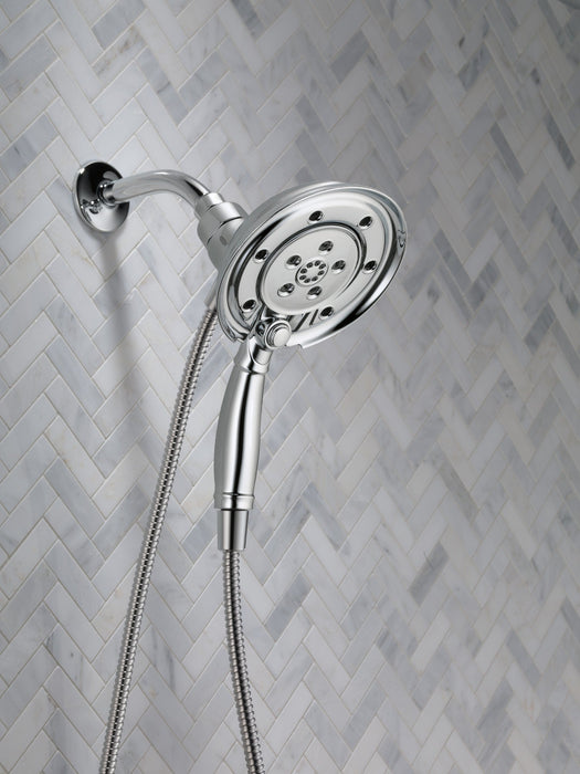 Delta Universal Showering Components 58471 H2OKINETIC In2ition 4-Setting Two-in-One Shower