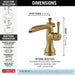 Delta Cassidy 598LF Single Handle Channel Bathroom Faucet, champagne bronze - view 4