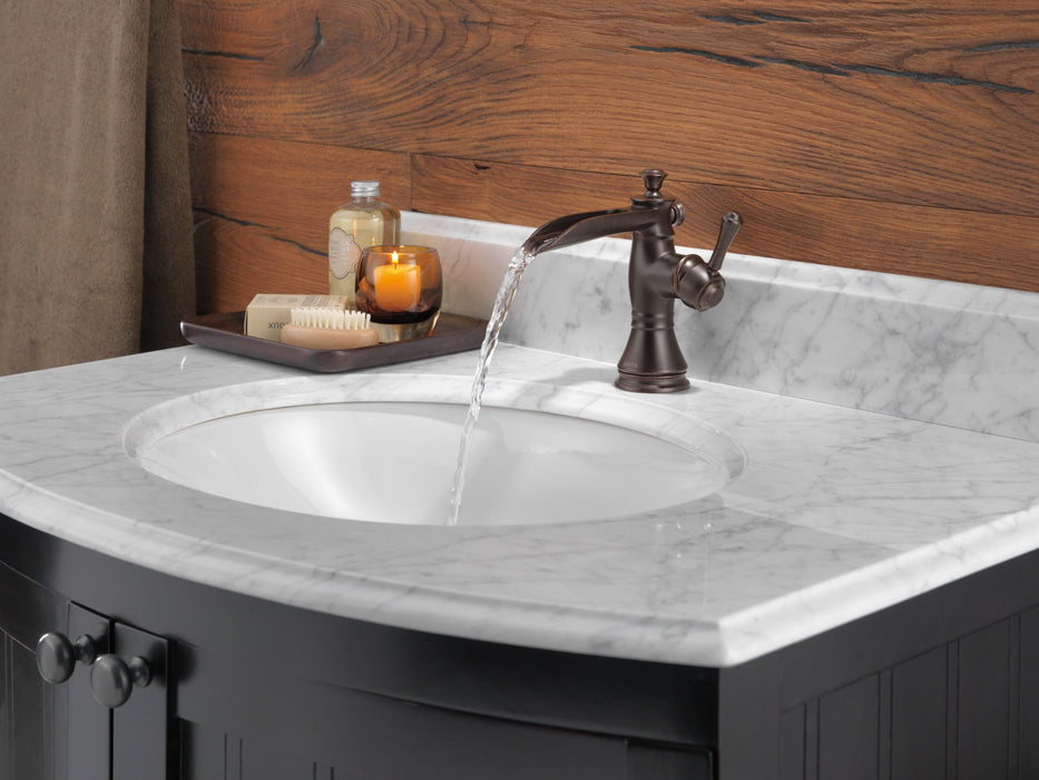 Delta Cassidy 598LF Single Handle Channel Bathroom Faucet, venetian bronze - view 3