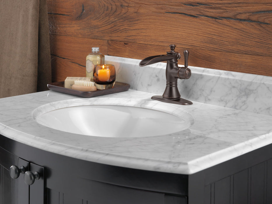 Delta Cassidy 598LF Single Handle Channel Bathroom Faucet, venetian bronze - view 5